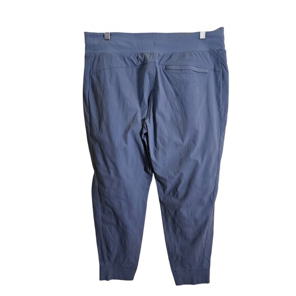 Athleta Trekkie North Jogger Pants Cottage Blue Zip Pockets Drawstring Size 14 - Picture 3 of 12